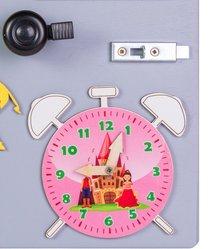 Tablica manipulacyjna drewniana różowy zegar 50x37,5cm - Miniaturka zdjęcia nr 5