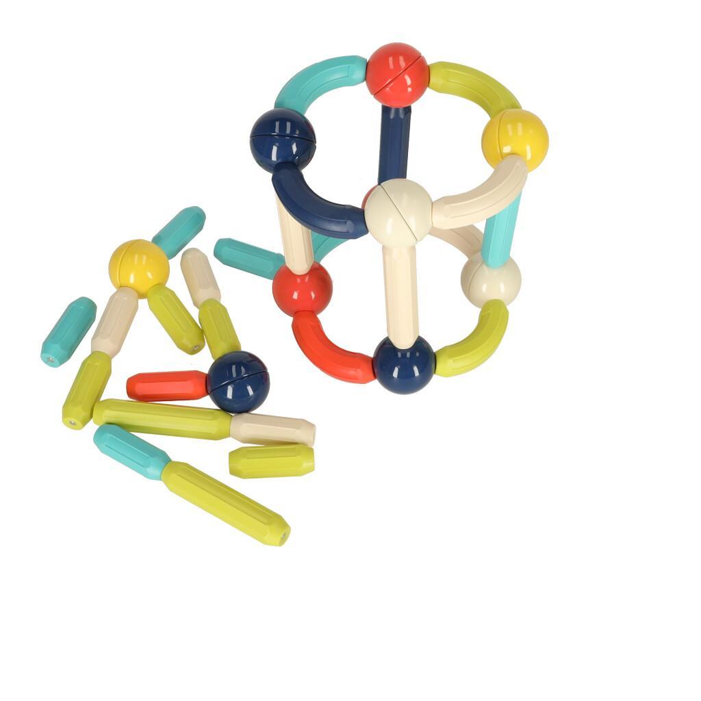 Klocki magnetyczne kolorowe magnetic sticks dla małych dzieci duże patyczki 36 elementów 25x20x6,7 cm nr. 7