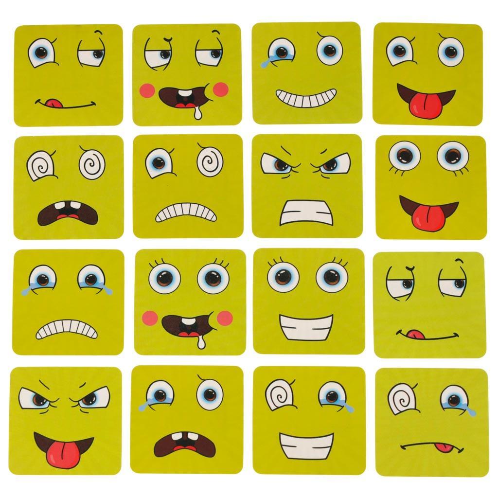 Gra edukacyjne wyzwania nauka emocji klocki drewniane zabawka dla dzieci 2,5x2,5x2,5cm 3 Full Screen