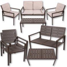 Zestaw mebli ogrodowych kanapa stół krzesła ogrodowe Heckermann® AC-WS008-1
