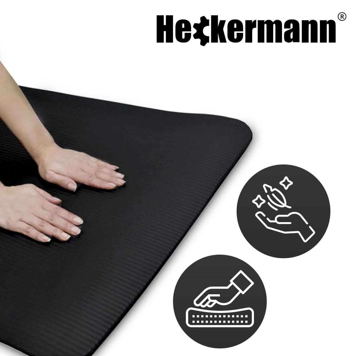 Mata do jogi antypoślizgowa kauczukowa do ćwiczeń Heckermann® 183x61x1cm nr. 5