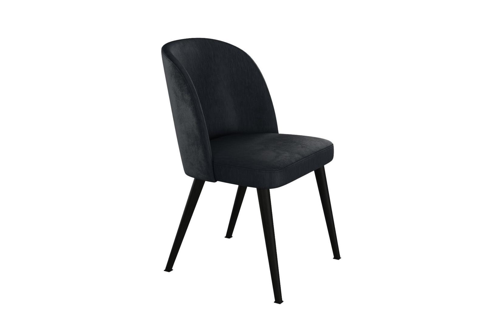  Krzesło TUXEDO KR-2 53x49x83 cm welurowe do jadalni czarny nr. 2