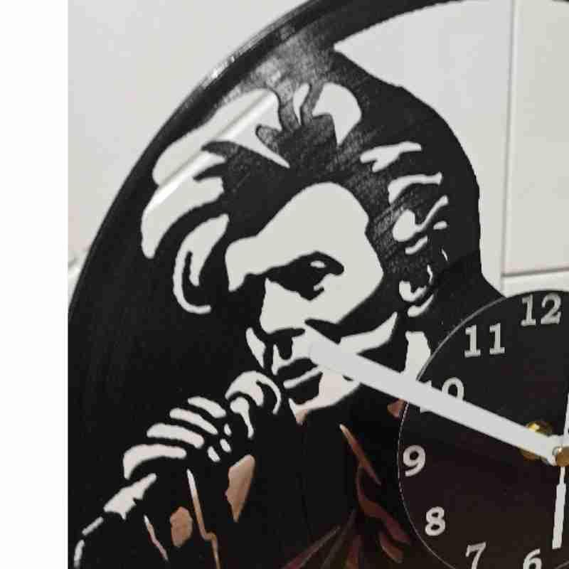 Zegar wiszący z płyty winylowej 30 cm, David Bowie 1 Full Screen