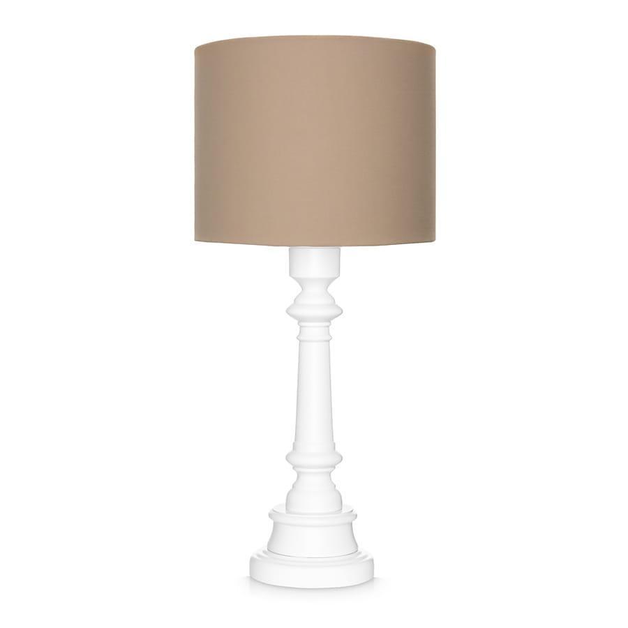 Lampa stołowa CLASSIC 25x25x55 cm beżowa ze ściemniaczem drewno białe nr. 1