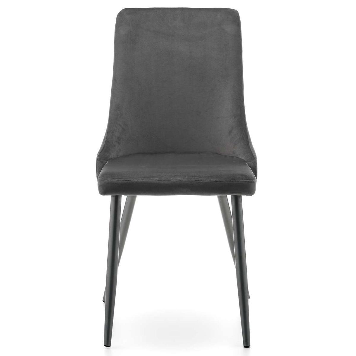 Krzesło UNO szare tapicerowane welurem do jadalni lub salonu nr. 2