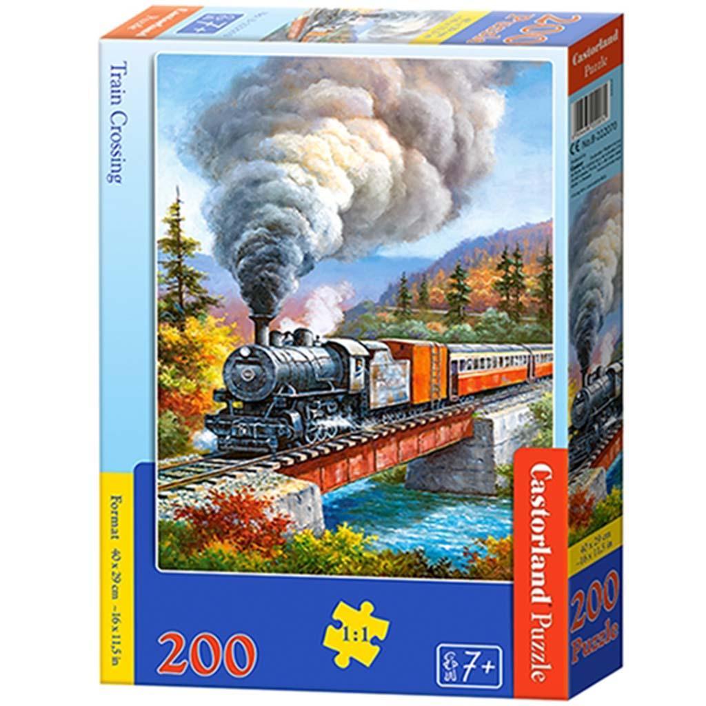CASTORLAND Puzzle układanka 200 elementów Train Crossing - Pociąg 7+ nr. 3