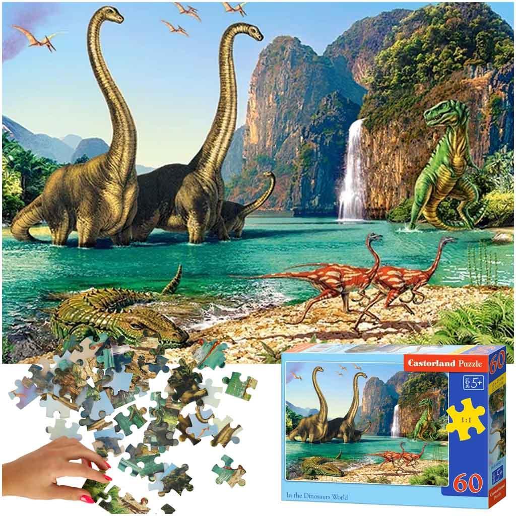CASTORLAND Puzzle układanka 60el. In the Dinosaurs World - Świat dinozaurów 5+ nr. 1