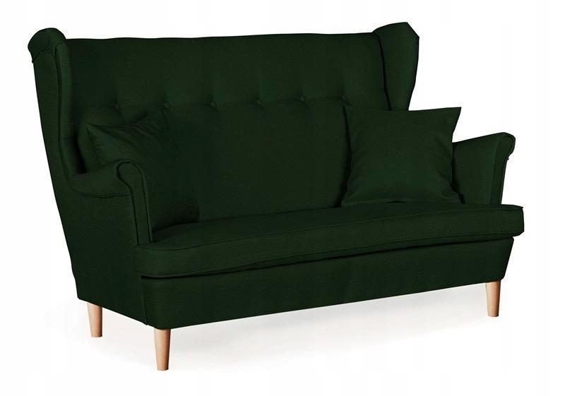 Zestaw wypoczynkowy mebli ARI 149x104x92 cm uszak sofa fotele pufy do salonu Twist ciemna zieleń nr. 3