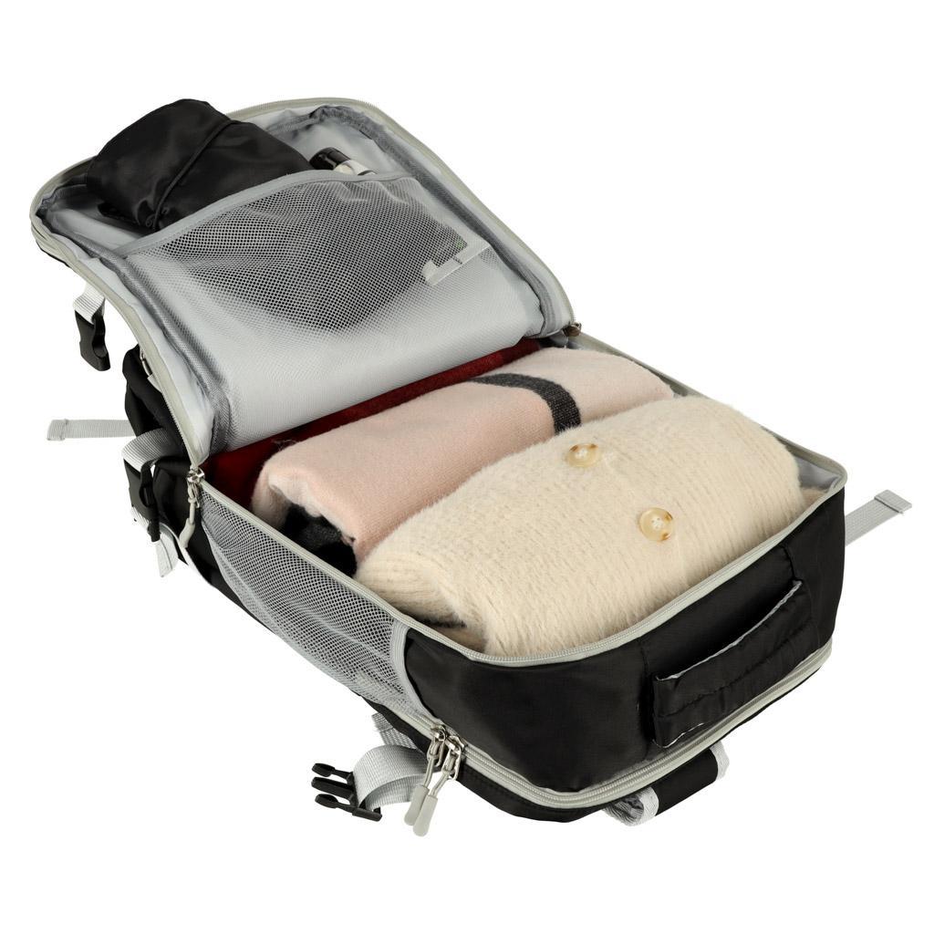Plecak podróżny do samolotu bagaż podręczny RYANAIR WIZZAIR USB czarny nr. 6