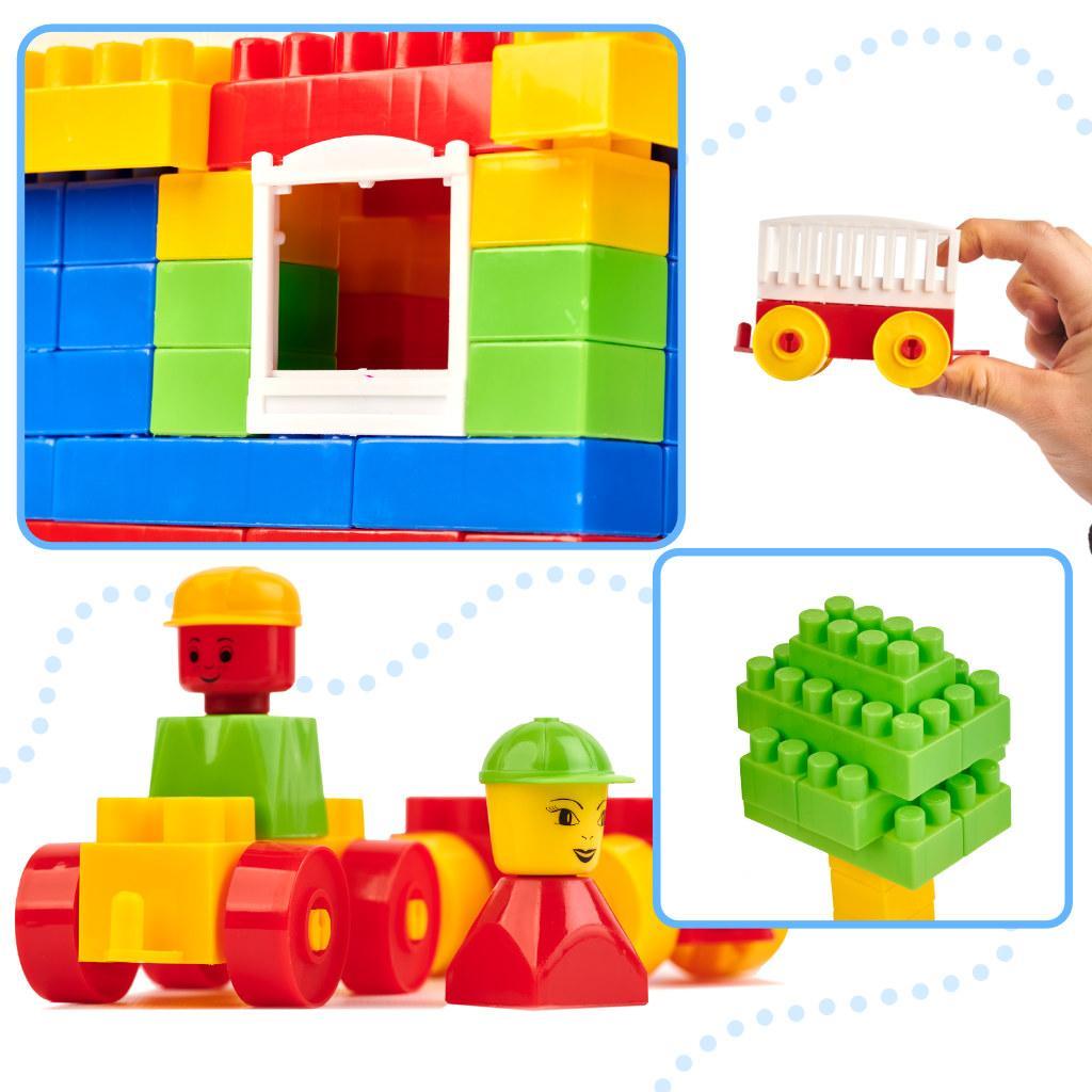 DIPLO Klocki 3D dla dzieci konstrukcyjne plastikowe 219el. nr. 2