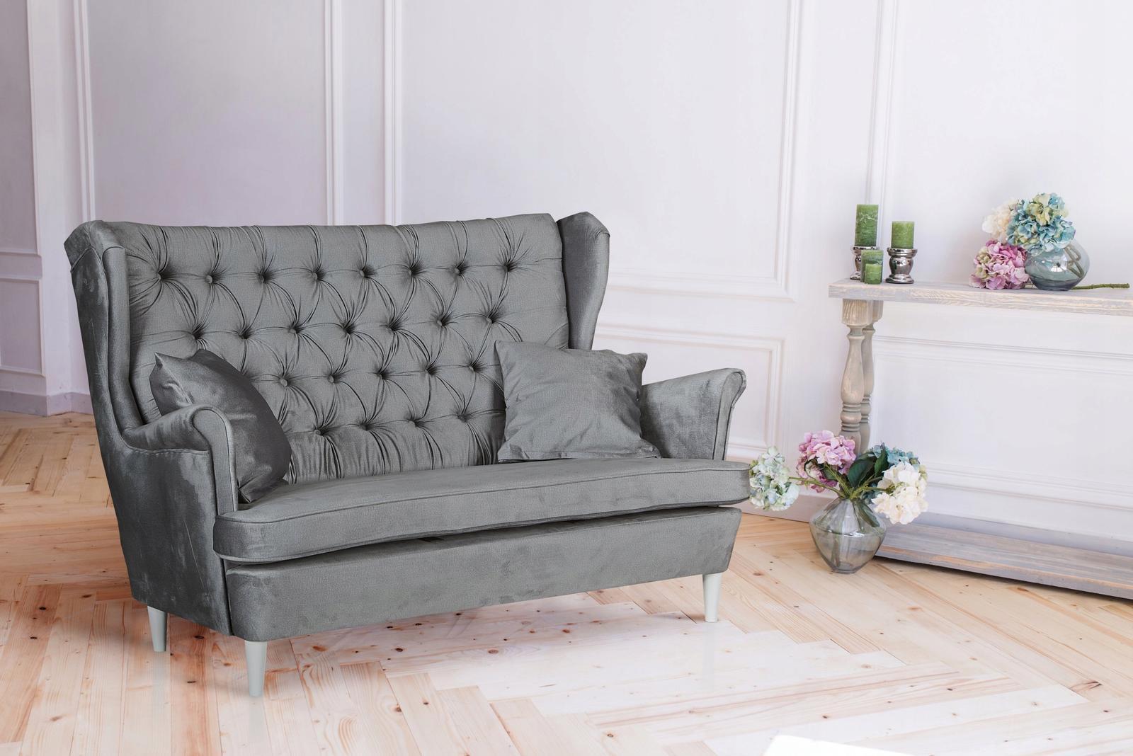Zestaw wypoczynkowy mebli ARI 149x104x92 cm uszak sofa fotele pufy do salonu Mirofaza turkusowy nr. 4
