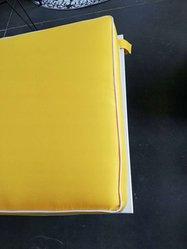 Pufa zewnętrzna Marie Claire Angie żółta 78x78rodowy - Miniaturka zdjęcia nr 4