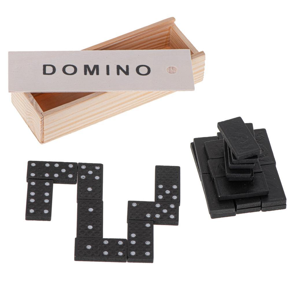 Domino drewniane klocki gra rodzinna + pudełko nr. 3