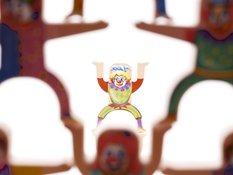 Gra zręcznościowa montessori układanka balansująca wieża klocki klaun 18 elementów dla dzieci 7x8,5x1,5 cm - Miniaturka zdjęcia nr 5
