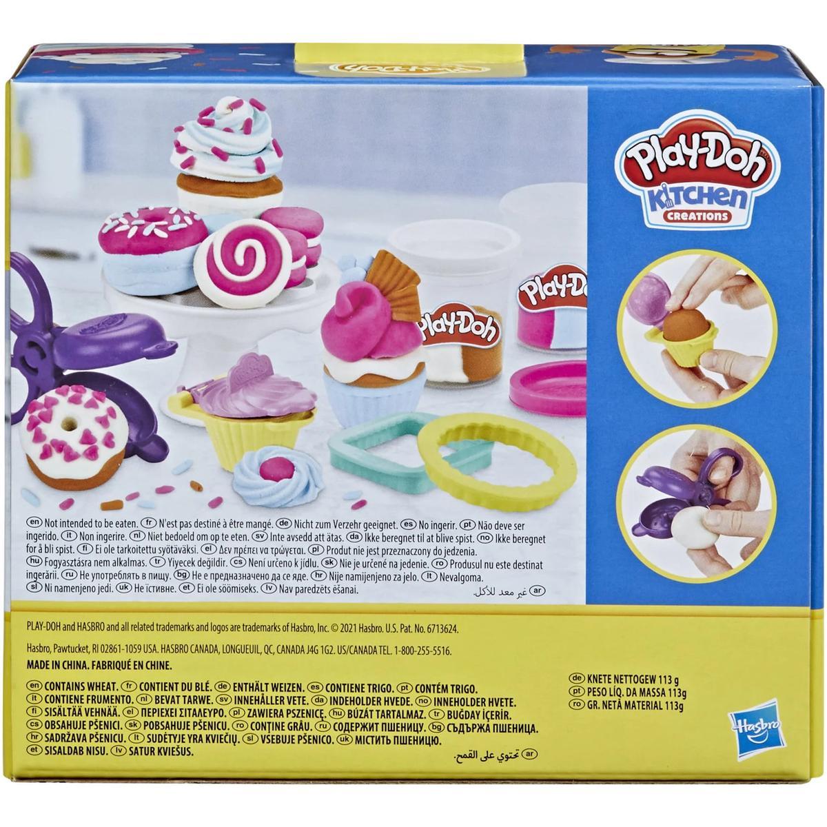 Play-doh kitchen creations zestaw słodkości pączki I babeczki hasbro f3464 dla dziecka  nr. 3