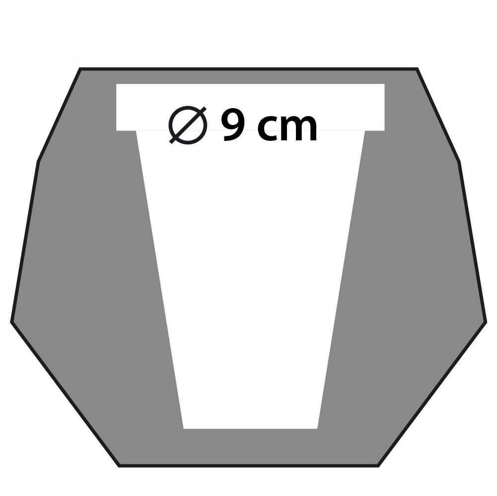 Doniczka betonowa Square Geometric 9 cm | Czarny Mat geometryczna czarna  nr. 3