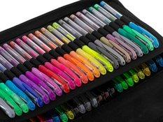 Długopisy żelowe kolorowe w etui 120szt + 120 wkładów kolorowanka do biura dla dzieci 35x18x8 cm - Miniaturka zdjęcia nr 11