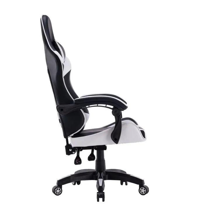Fotel obrotowy Remus 66x115x62 cm biały krzesło do biura  nr. 3