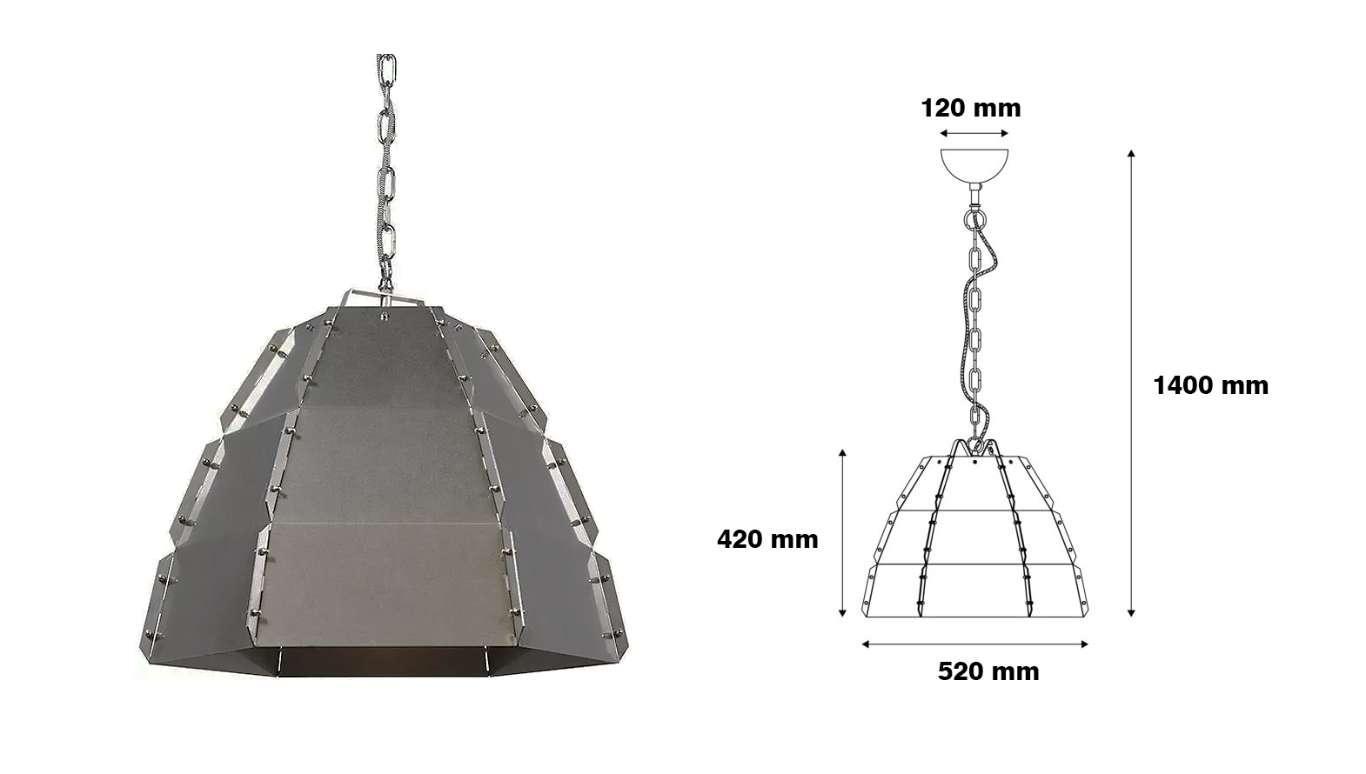 Lampa wisząca Quazqa metal, loft, industrialna  nr. 6