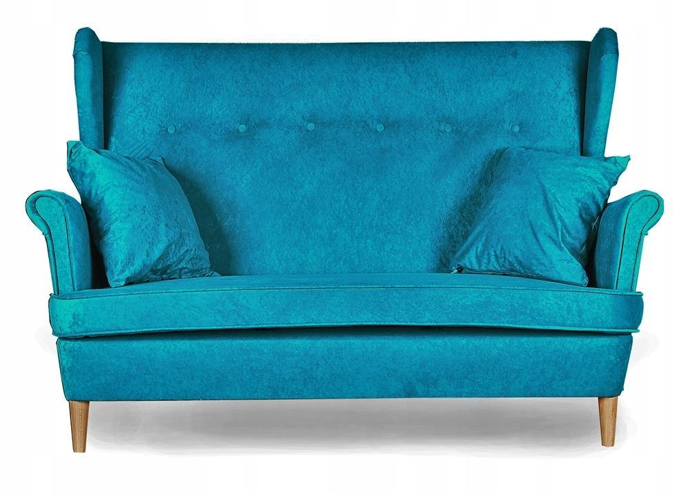 Zestaw wypoczynkowy mebli ARI 149x104x92 cm uszak sofa fotele pufy do salonu Mirofaza turkusowy nr. 3