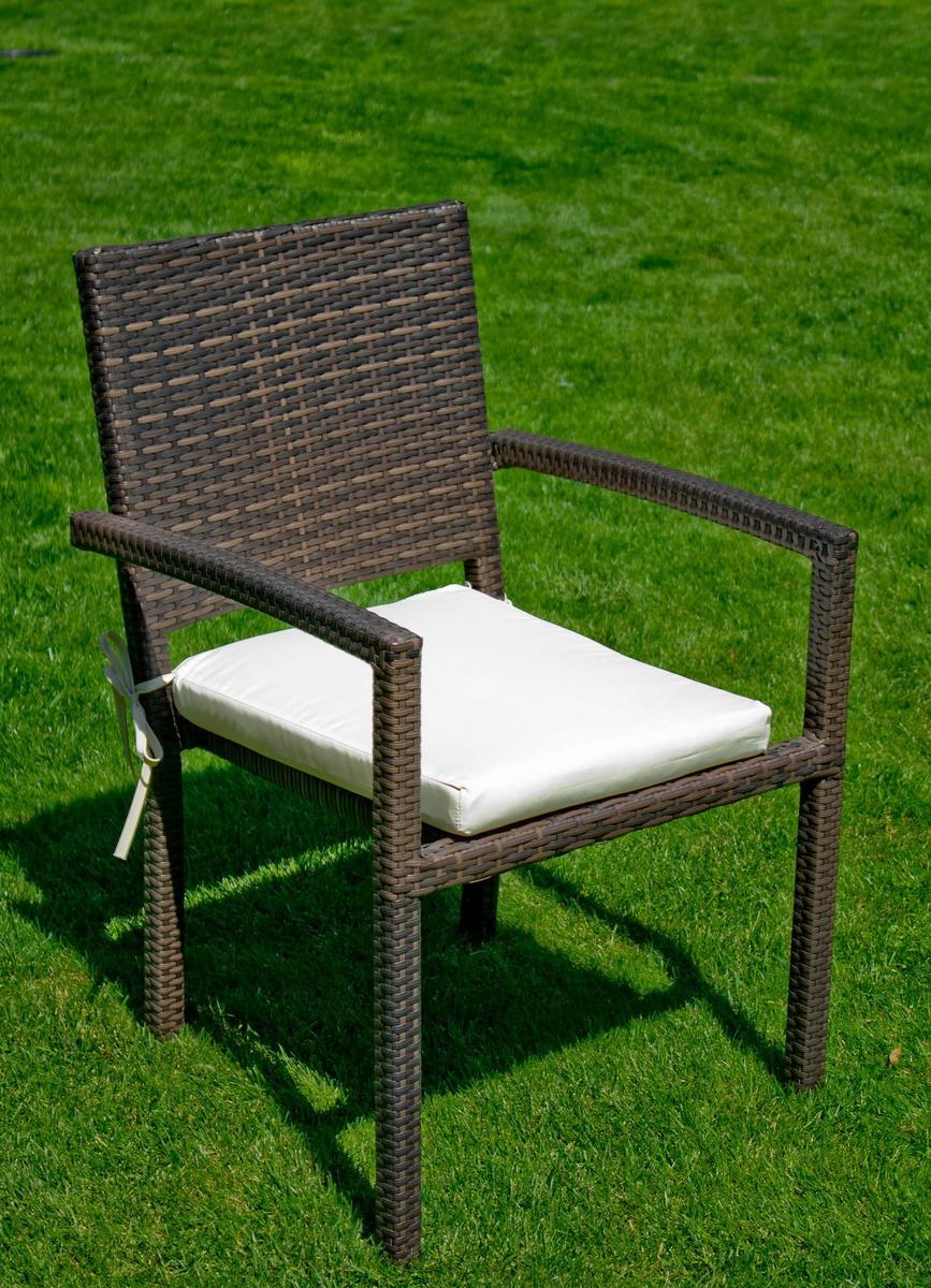 Krzesło ogrodowe 60x43x88 cm technorattan do ogrodu na taras brązowy nr. 4