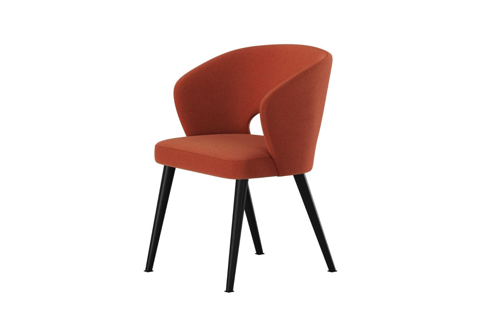 Krzesło DELUXE KR-8 50x60x85 cm welurowe do jadalni ceglasty nr. 2
