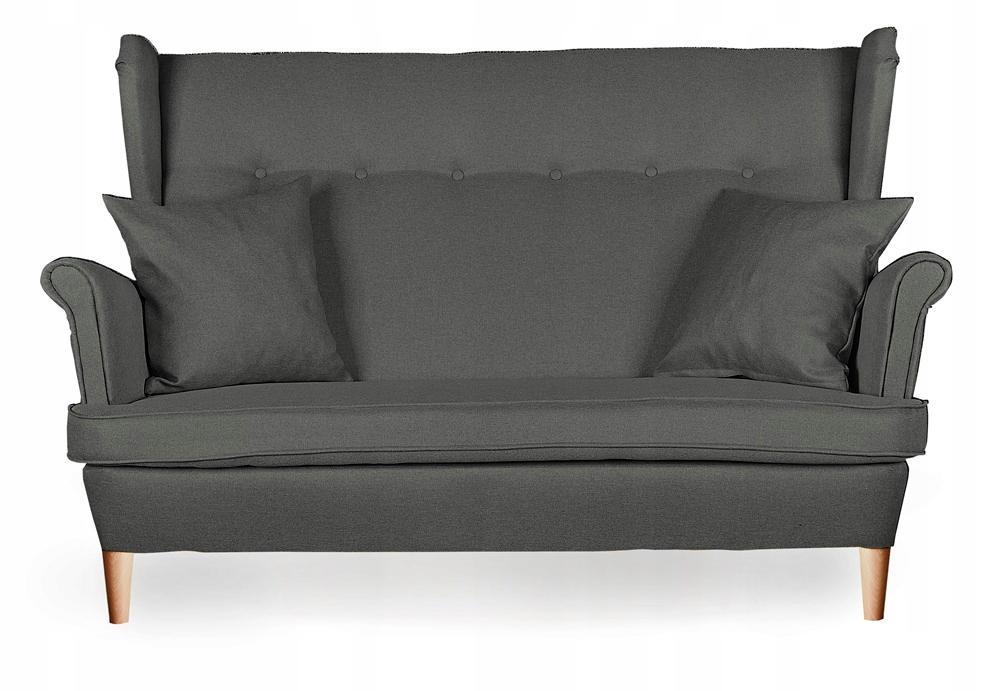 Zestaw wypoczynkowy mebli ARI 149x104x92 cm uszak sofa fotele pufy do salonu Twist szary nr. 2