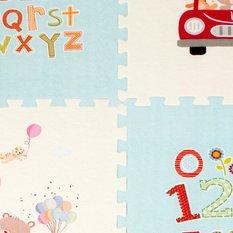 Puzzle piankowe mata dla dzieci niebiesko-kremowe 177x118x1,3cm - Miniaturka zdjęcia nr 5