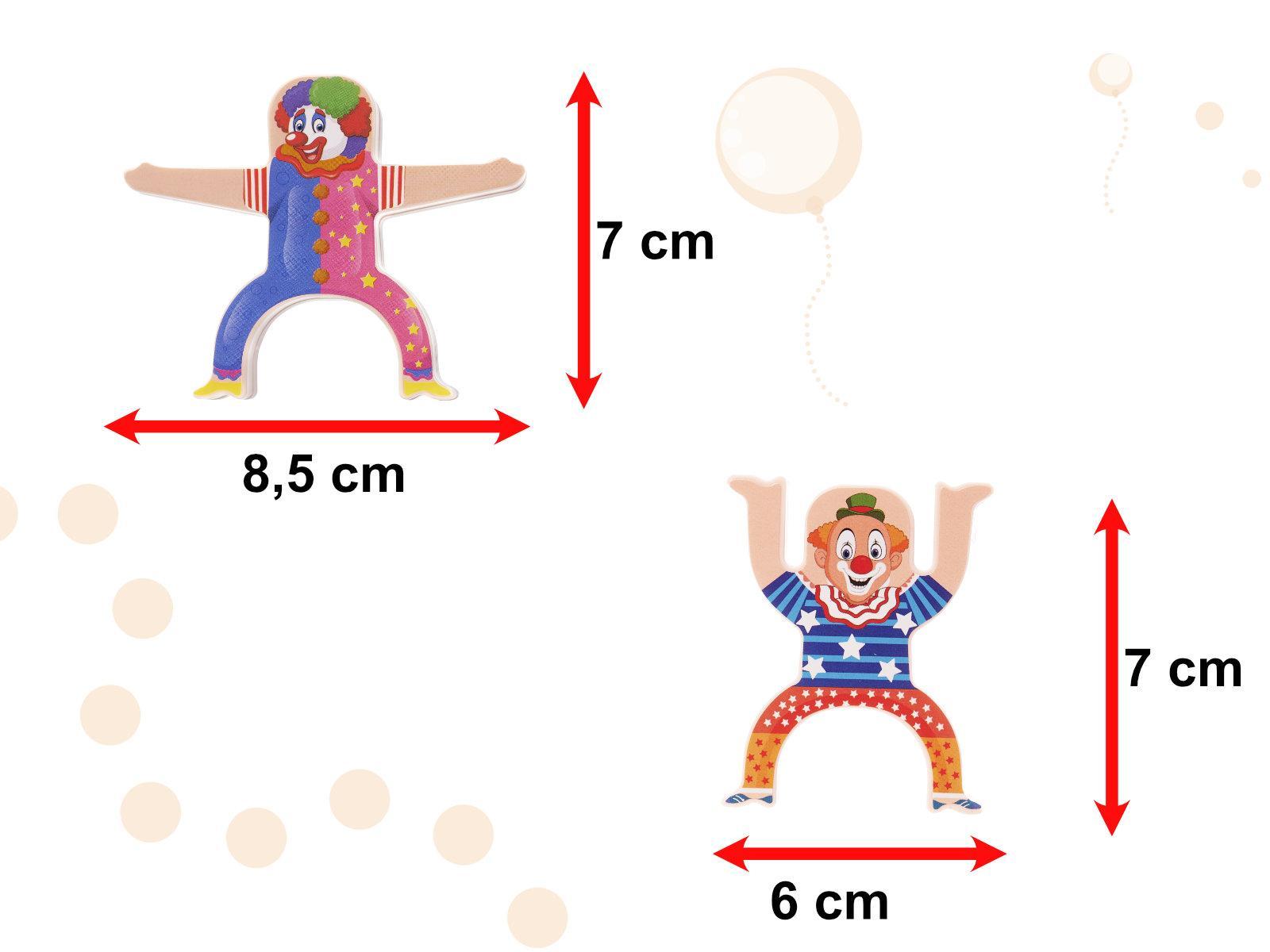 Gra zręcznościowa montessori układanka balansująca wieża klocki klaun 18 elementów dla dzieci 7x8,5x1,5 cm nr. 3