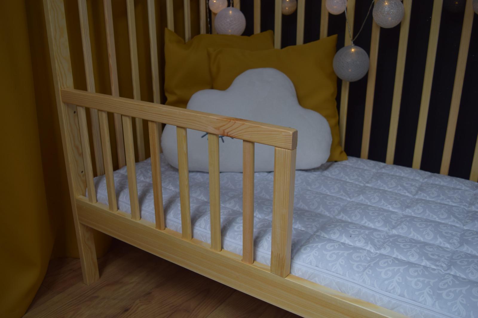 Łóżeczko 124x90 cm kolor sosna wyjmowane szczebelki dla niemowląt 8 Full Screen