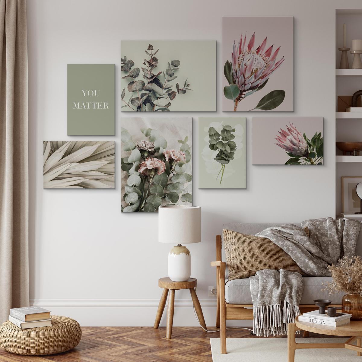 Obrazy Do Salonu LIŚCIE Eukaliptusa Kwiaty 110x80cm 6 Full Screen
