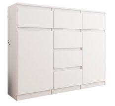 Komoda MODERN 120x40 cm biała szafki i szuflady zabudowane do sypialni salonu  - Miniaturka zdjęcia nr 1
