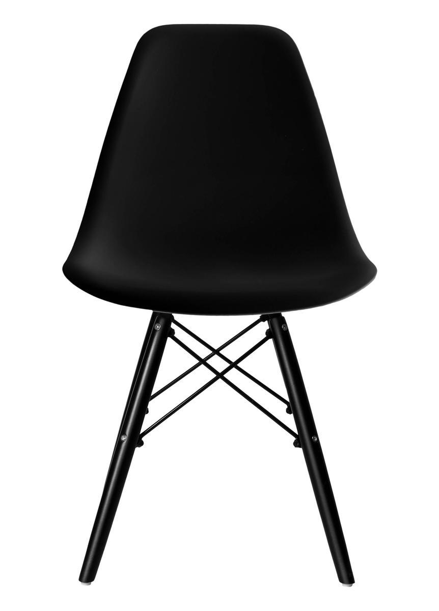 Krzesło plastikowe Milano Black DSW czarne 3 Full Screen