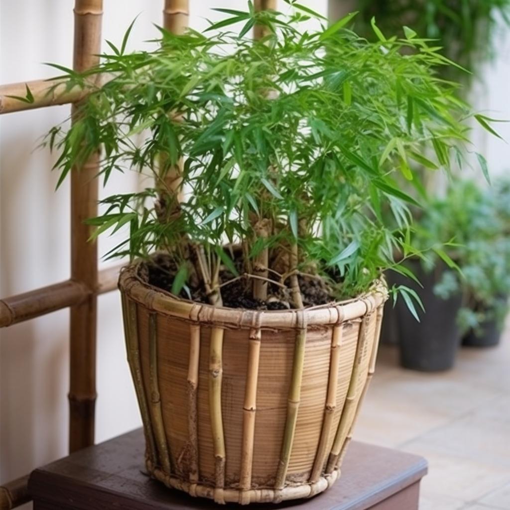 Zestaw do uprawy Bambus Mrozoodporny - 20 C roślina - komplet 2 nasion doniczka podłoże nr. 2
