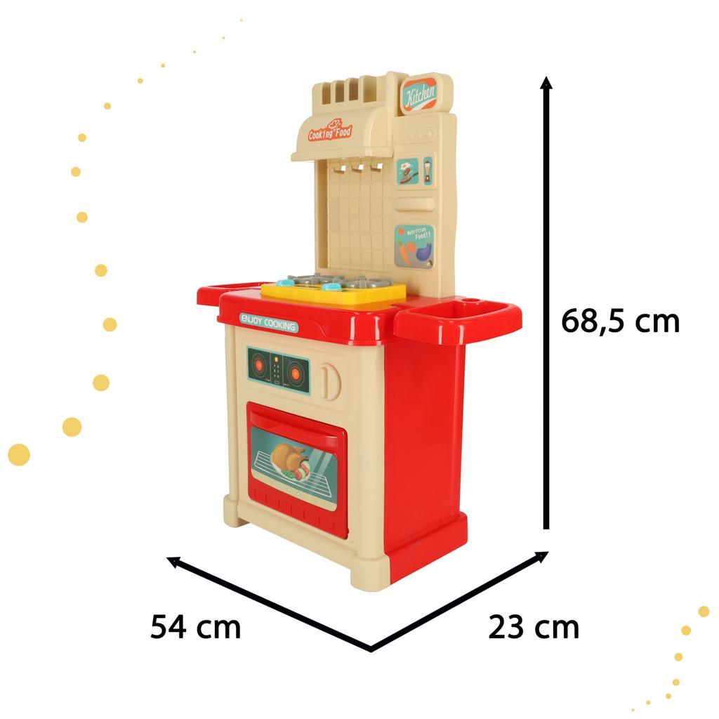 Kuchnia dla dzieci zabawkowa piekarnik palniki światła akcesoria 54x68,5x23,5 cm 2 Full Screen