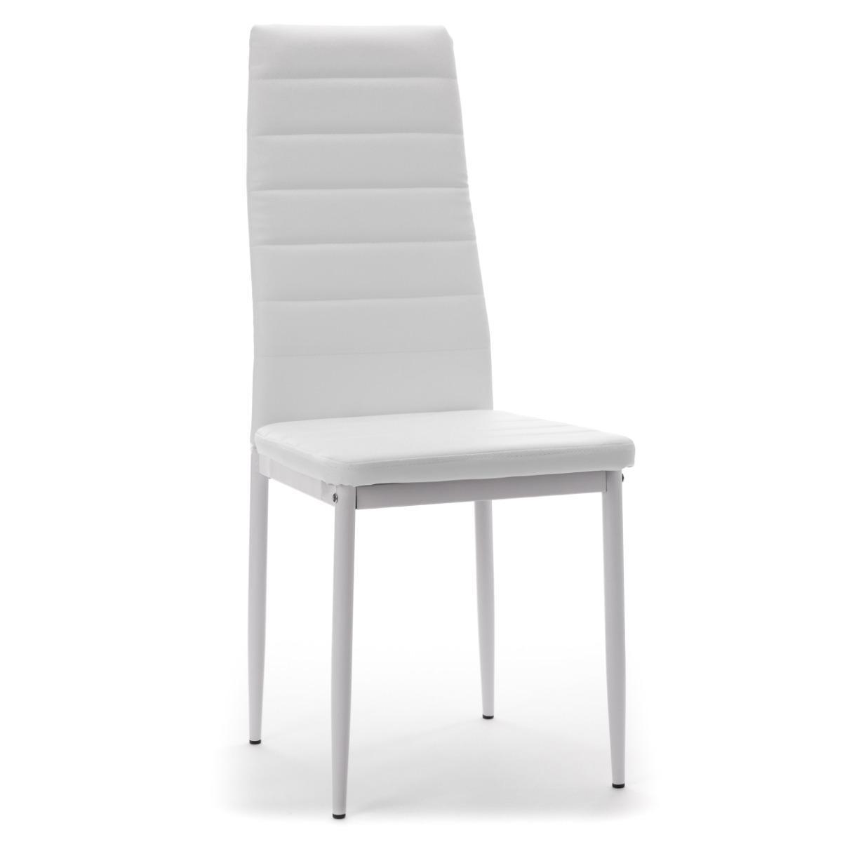 Zestaw 4 szt krzesło FADO białe tapicerowane ekoskóra do jadalni nr. 2