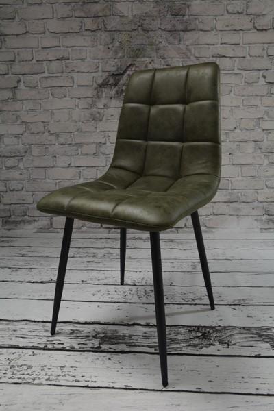 Zestaw krzeseł DEVER TAUPE 43x88x55 cm krzesło do jadalni salonu zielony czarne nogi nr. 6