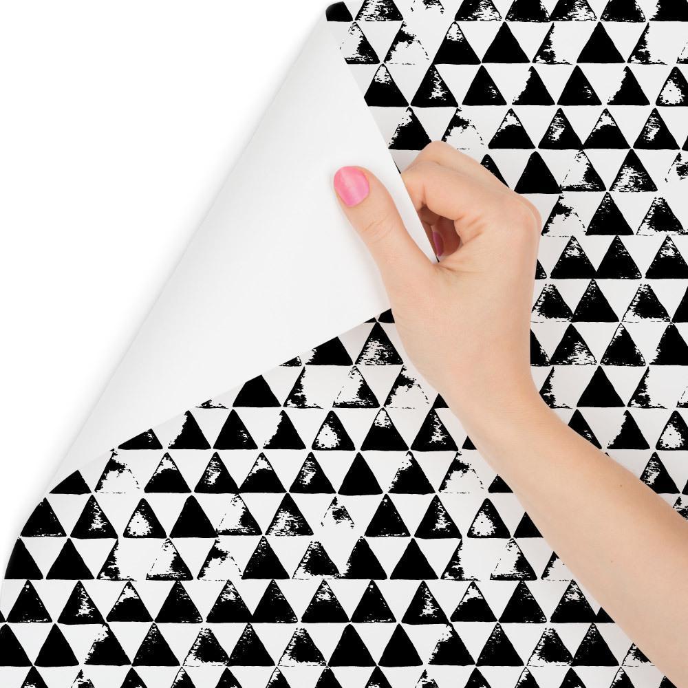 Tapeta czarno - białe trójkąty, dekoracja w nowoczesnym stylu  nr. 3