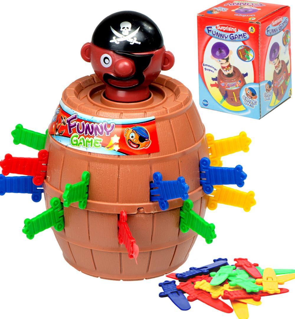 Gra zręcznościowa Szalony Pirat w beczce Ukłuj pirata 9 x 9 x 12,5 cm nr. 1