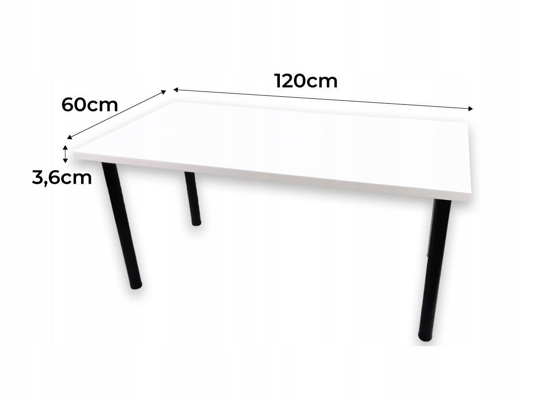 Biurko gamingowe 120x60x36 cm białe stół do pokoju gracza nr. 9