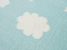 Dywan dziecięcy Mint Cloud 120x180 cm do pokoju dziecięcego miętowy w chmurki - Miniaturka zdjęcia nr 5