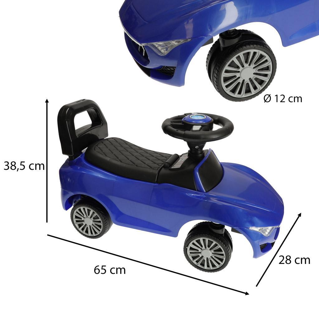 Jeździk samochód pchacz z dźwiękiem światłami niebieski dla dzieci 28x38,5x65 cm 3 Full Screen