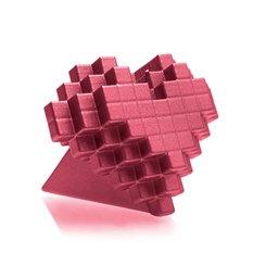 Świeca Heart Pixel Red Metallic - Miniaturka zdjęcia nr 1