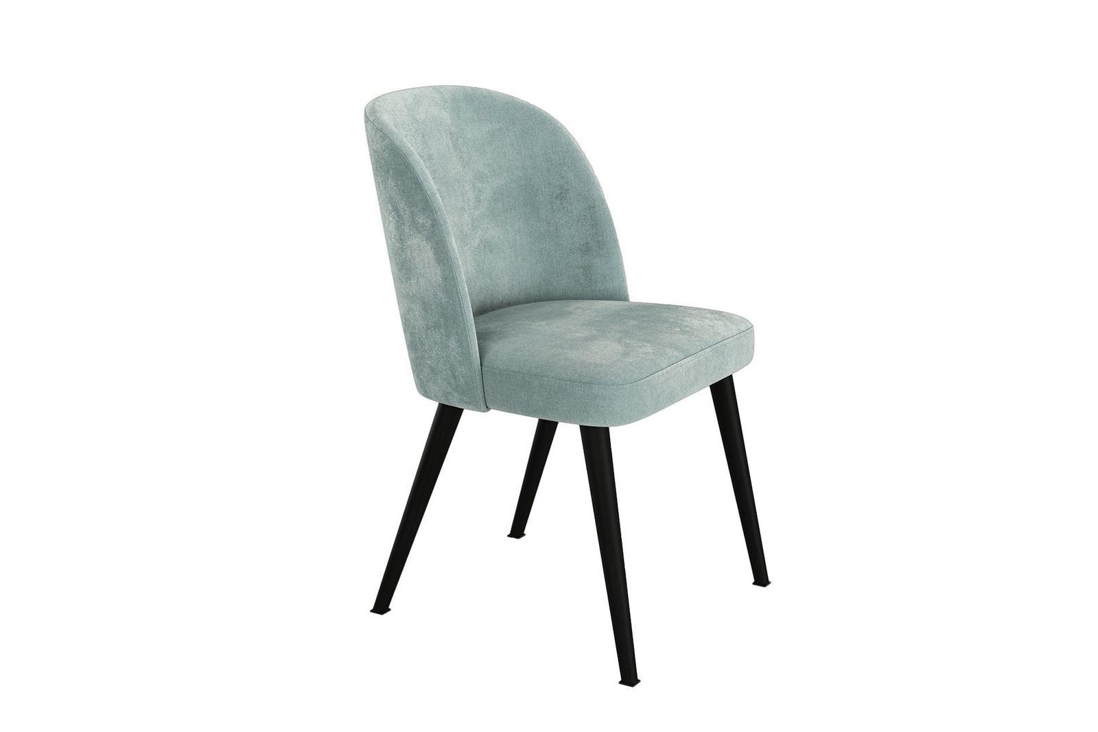  Krzesło DELUXE KR-2 53x49x83 cm welurowe do jadalni niebieski nr. 3