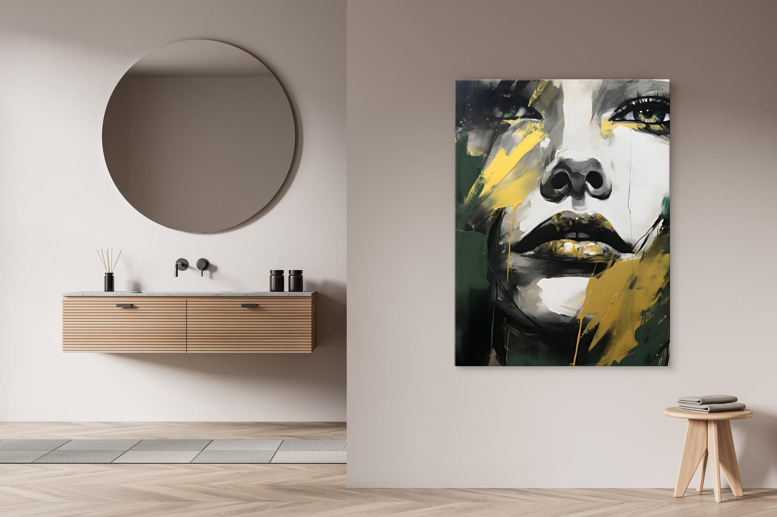 Obraz Canvas Abstrakcja Kobiecy PORTRET Styl Glamour Farba 80x120cm 9 Full Screen