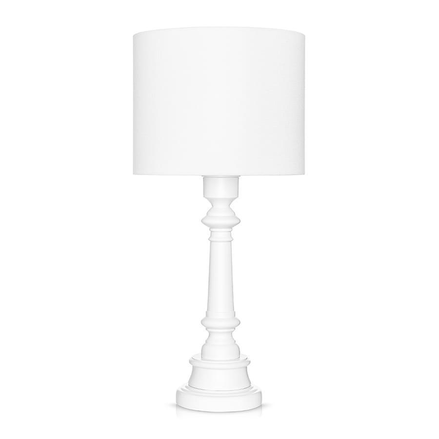 Lampa stołowa CLASSIC 25x25x55 cm biała ze ściemniaczem drewno olejowane 6 Full Screen