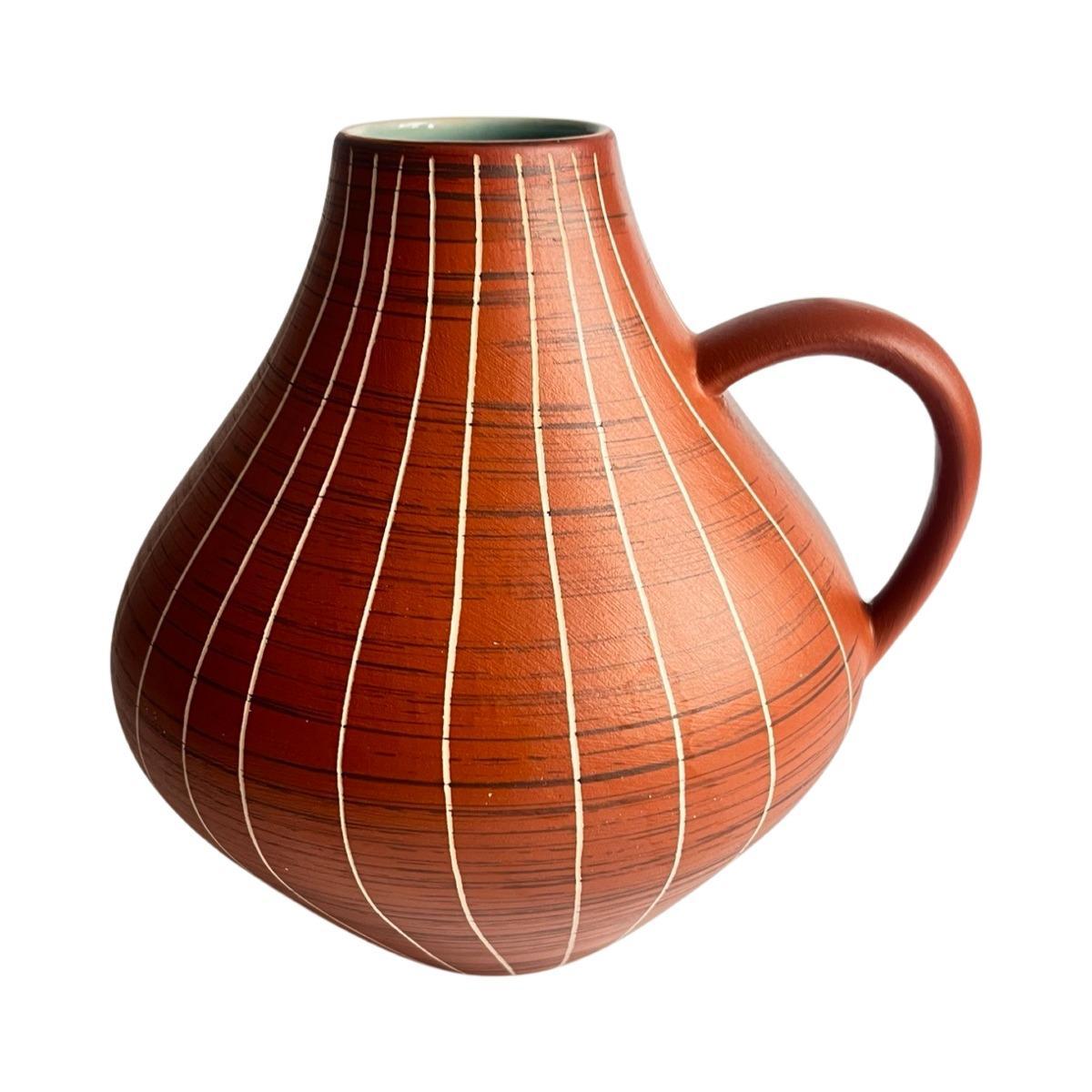 Ceramiczny wazon z uchem Gramann Keramik, Niemcy, lata 70. 9 Full Screen