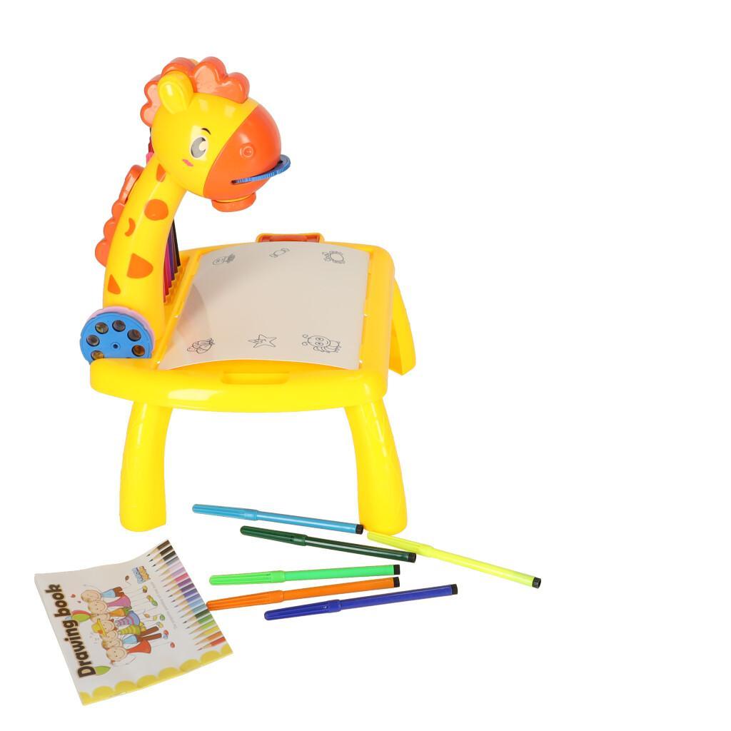 Projektor rzutnik stolik stół do rysowania żyrafa żółta dla dzieci 31x35x24 cm 4 Full Screen