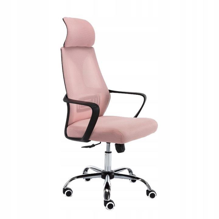 Fotel obrotowy Nigel 68x127x52 cm Różowy krzesło do biura  nr. 2