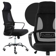 Fotel obrotowy Nigel 68x127x52 cm czarny krzesło do biura 
